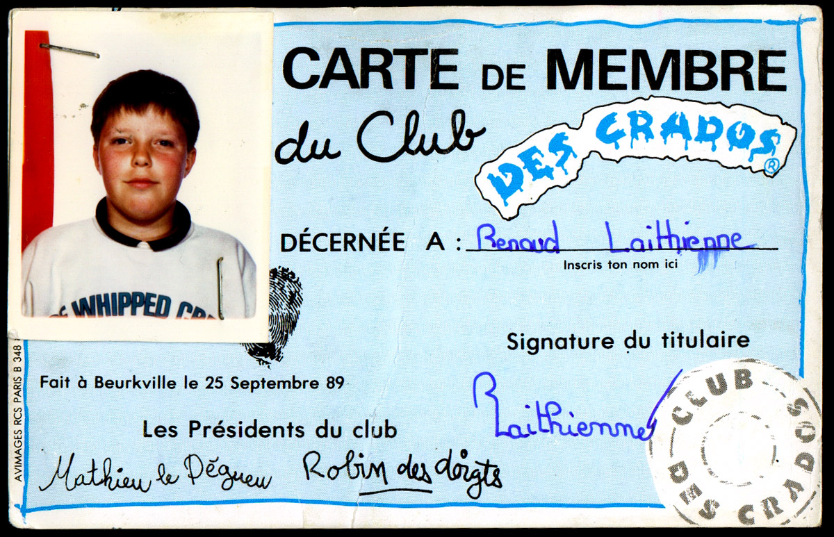 Carte de membre du Club des Crados